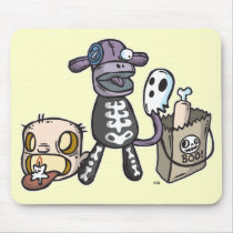 Sock Monkey Trick or Treat mousepads