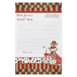 Sock Monkey, Tricycle, Boy Baby Shower Advice flyers