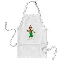 Sock Monkey Ukulele Apron