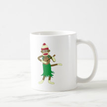 Sock Monkey Ukulele Mug