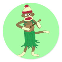 Sock Monkey Ukulele stickers