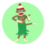 Sock Monkey Ukulele stickers
