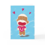 Sock Monkey Valentine Card