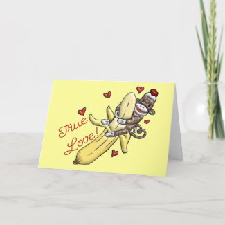 Sock Monkey Valentine Merchandise Cards