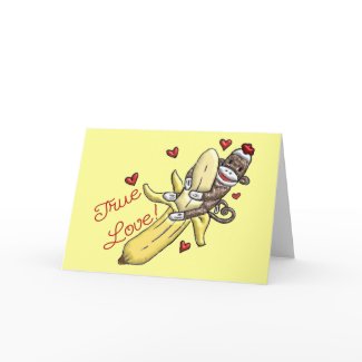 Sock Monkey Valentine Merchandise Cards