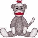 Sock Monkey Wall Sculpture. photo sculptures