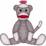 Sock Monkey Wall Sculpture. Photo Cutout
