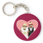 Sock Monkey Wedding Keychains