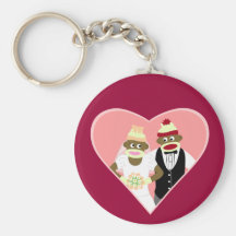 Sock Monkey Wedding Keychains