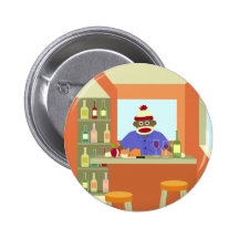 Sock Monkey Wine Taster Buttons