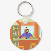 Sock Monkey Wine Taster keychains by sockmonkeys Sock Monkey Wine Taster keychains