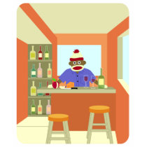 Sock Monkey Wine Taster t-shirts