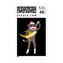 Sock Monkey with Banana Swords US Postage 44 Cents