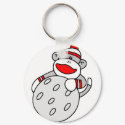 Sock Monkey with Golf Ball keychains