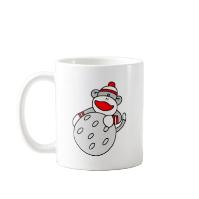Sock Monkey with Golf Ball Coffee Mug by yazzybabe