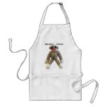 Sock Monkey with Personalized Name aprons