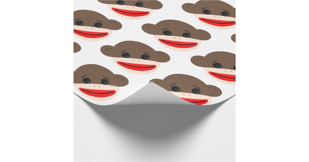 Sock Monkey Wrapping Paper Zazzle