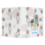 Sock Monkey Writer Binder