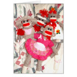 Sock Monkeys for the Cure Bunch of Friends Card cards