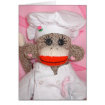 Sock Monkeys for the Cure Chef Rose Card cards