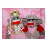 Sock Monkeys for the Cure GIrlfriends Card cards