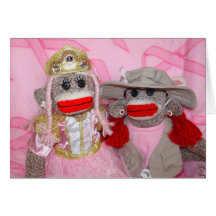 Sock Monkeys for the Cure GIrlfriends Card
