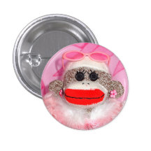 Sock Monkeys for the Cure Lorraine  Pin