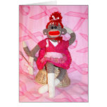 Sock Monkeys for the Cure Pink Lillian Card cards