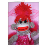 Sock Monkeys for the Cure Pink Ribbon Note Card cards