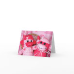 Sock Monkeys for the Cure Pink Ribbon Note Card cards
