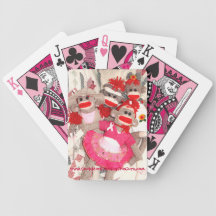 Sock Monkeys for the Cure Playing Cards