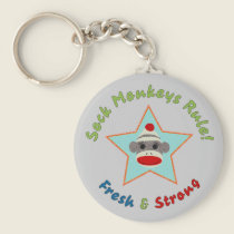 Sock Monkeys Rule! Keychain keychains