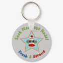 Sock Monkeys Rule! Keychain by FreshandStrong Sock Monkeys Rule! Keychain