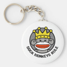 Sock Monkeys Rule Keychain