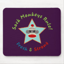 Sock Monkeys Rule! Mousepad mousepads
