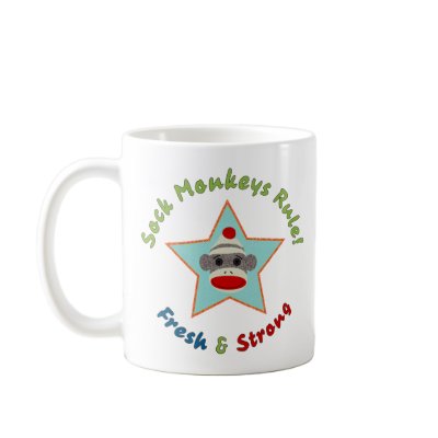 Sock Monkeys Rule! Mug by FreshandStrong