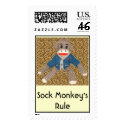 Sock Monkey's Rule postage by dndartstudio Sock Monkey's Rule postage