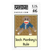 Sock Monkey's Rule Postage