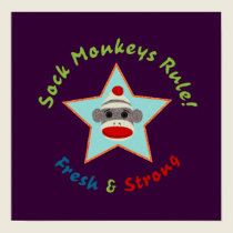 Sock Monkeys Rule! Poster posters