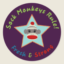 Sock Monkeys Rule! Sticker stickers