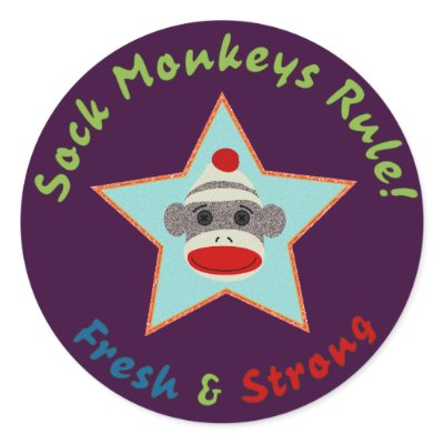 Sock Monkeys Rule! Sticker by FreshandStrong