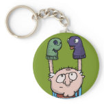 Sock Puppet Conspiracy Keychains