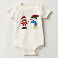 Sockmonkey and Snowman Infant Bodysuit shirt