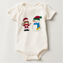 Sockmonkey and Snowman Infant Bodysuit t-shirts