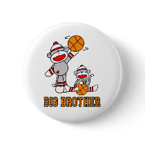 Sockmonkey Basketball Big Brother Pins