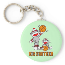 Sockmonkey Basketball Big Brother Keychain