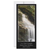 Soco Falls Waterfall North Carolina Bookmark Custom Rack Cards