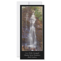 Soco Falls Waterfall North Carolina Bookmark Rack Card Design