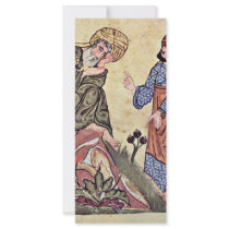 Socrates And Two Students By Meister Des Al-Mubash Rack Card Design
