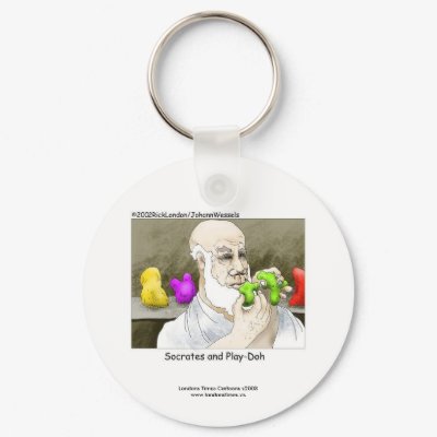 Socrates amp; Play-doh Novelty Funny Keychain